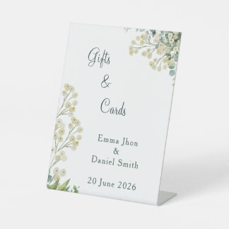 Signe De Table Eucalyptus & Fleurs Blanches Botanique