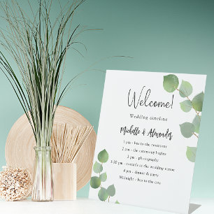 Signe De Table Eucalyptus programme de mariage vert calendrier