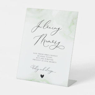 Signe De Table Eucalyptus vert dans l'amour mémoire Mariage Memo