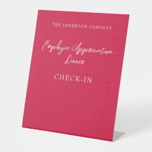 Signe De Table Événement d'appréciation de l'employé rouge