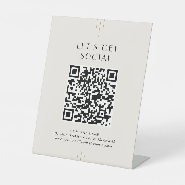 Signe De Table EVERLY Ivory Black Business Let's Get Social Media (Recto)