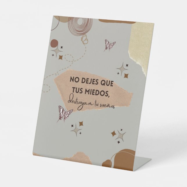 Signe De Table Expositor en L Profesional para Promociones y Seña (Recto)