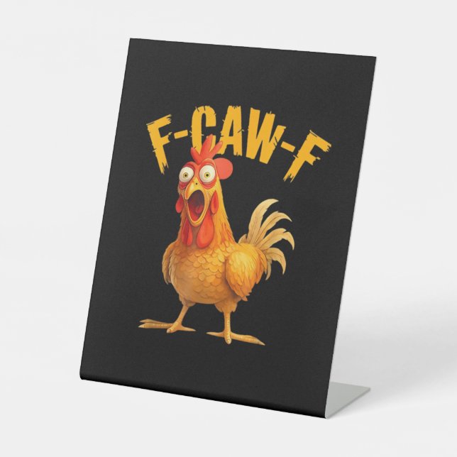 Signe De Table F-Caw-F Chicken Classic Retro Style (Recto)