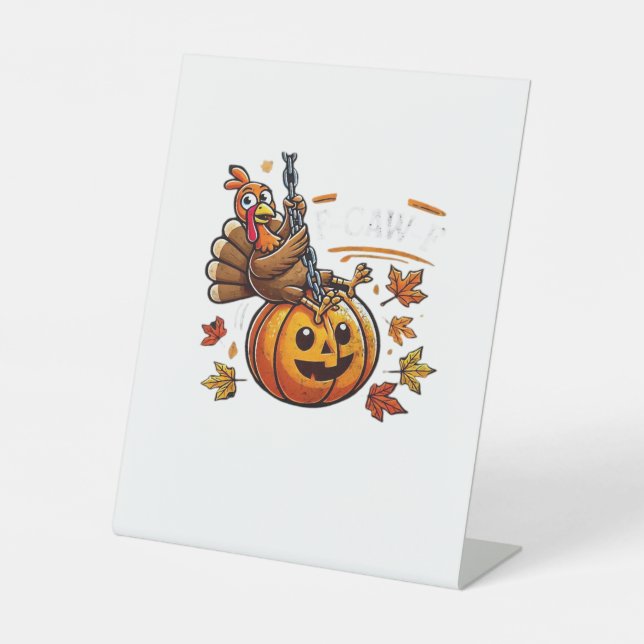 Signe De Table F-Caw-F Funny For Men Women Thanksgiving-Christmas (Recto)