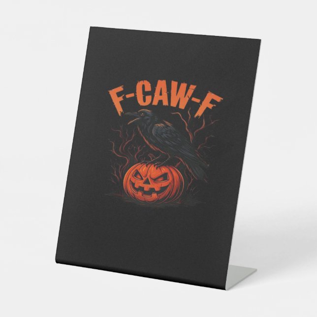 Signe De Table F-Caw-F Halloween Tendance Décontracté (Recto)