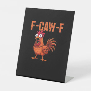 Signe De Table F Caw F Poulet Drôle Classique Style Moderne Tenda