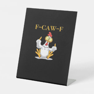 Signe De Table F-Caw-F Poulet Drôle Rétro Classique