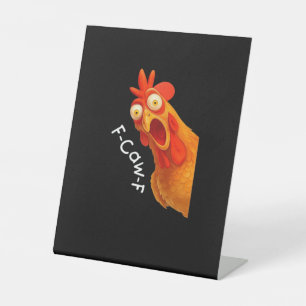 Signe De Table F-Caw-F Poulet Essentiel Minimaliste Propre
