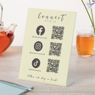 Signe De Table Facebook Instagram Tiktok QR Code Soft Super