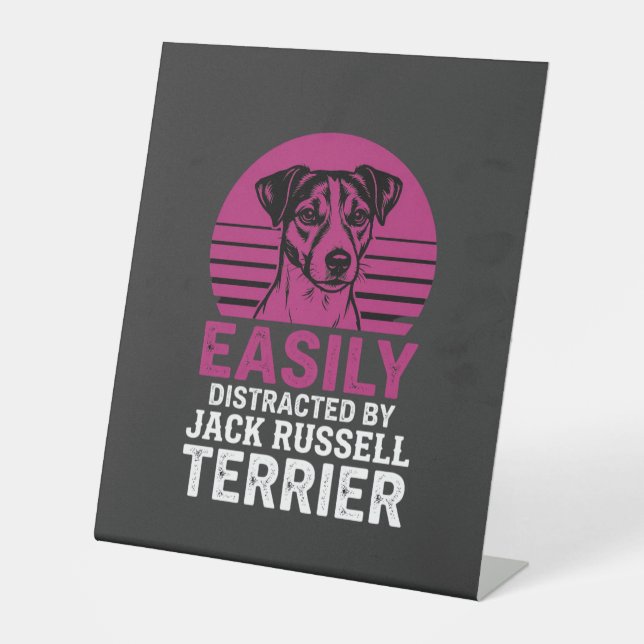 Signe De Table Facilement Distrait Par Jack Russell Terrier (Recto)