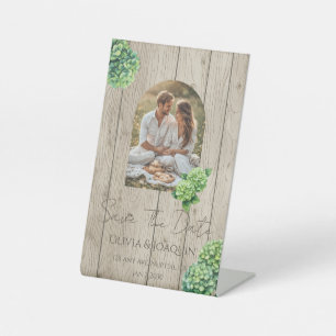 Signe De Table Faire-part de mariage aux Hortensias Verts
