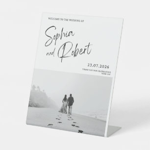 Signe De Table Faire-part de mariage romantique sur la plage – No