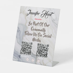 Signe De Table Faire Partie De Notre Communauté Code QR Signal Pe