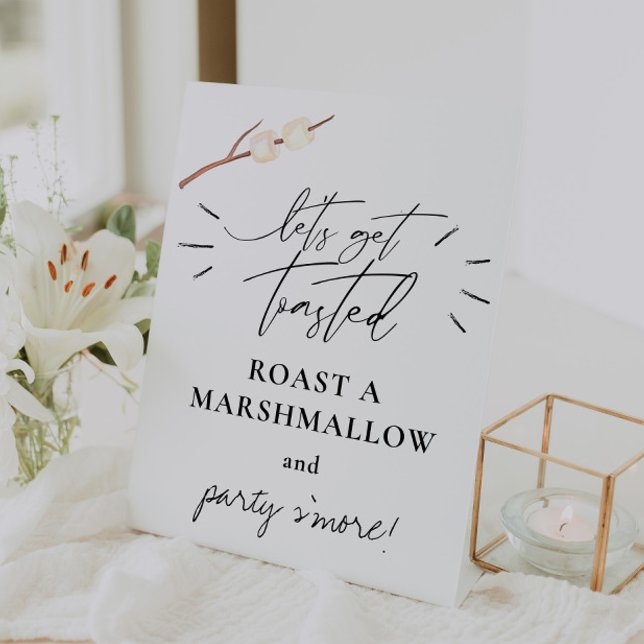 Signe De Table Faisons-nous griller S'more Marshmallow (Créateur téléchargé)