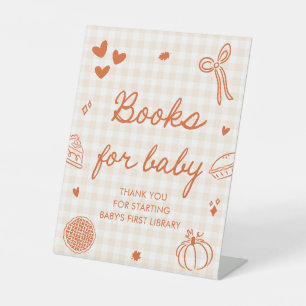 Signe De Table Fall Cutie Pie Baby shower Livres pour Baby Game