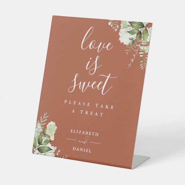 Signe De Table Faveur de douceur d'amour de verdure florale en te (Recto)