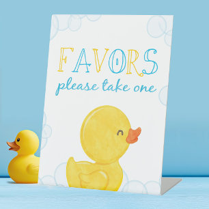 Signe De Table Faveur de fête en canard en caoutchouc pour annive