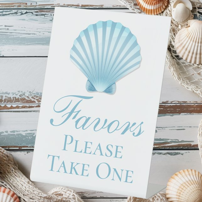 Signe De Table Faveur de mariage élégante bleu marine de Shell Be (Créateur téléchargé)