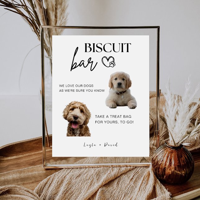 Signe De Table Faveur de mariage pour chien Biscuit Bar Friandise (Créateur téléchargé)
