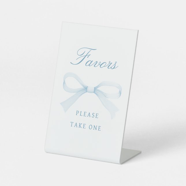 Signe De Table Faveurs Arc-en-ciel Bleu Aquarelle (Recto)