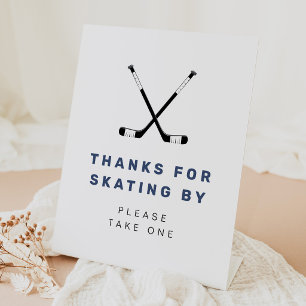 Signe De Table Faveurs d'anniversaire sur le thème du hockey WAYN