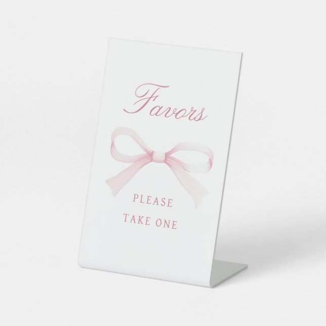 Signe De Table Faveurs d'arc-en-ciel rose aquarelle (Recto)
