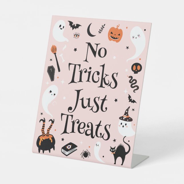 Signe De Table Faveurs de Baby Shower Fille Halloween (Recto)
