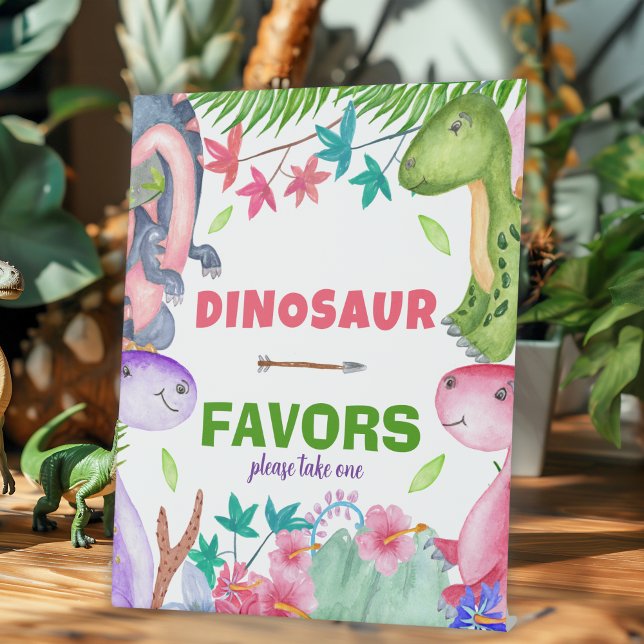 Signe De Table Faveurs de fête d'anniversaire 1 an dinosaure fill (Créateur téléchargé)
