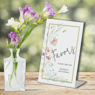 Signe De Table Faveurs de Fête des mariées fleur sauvage