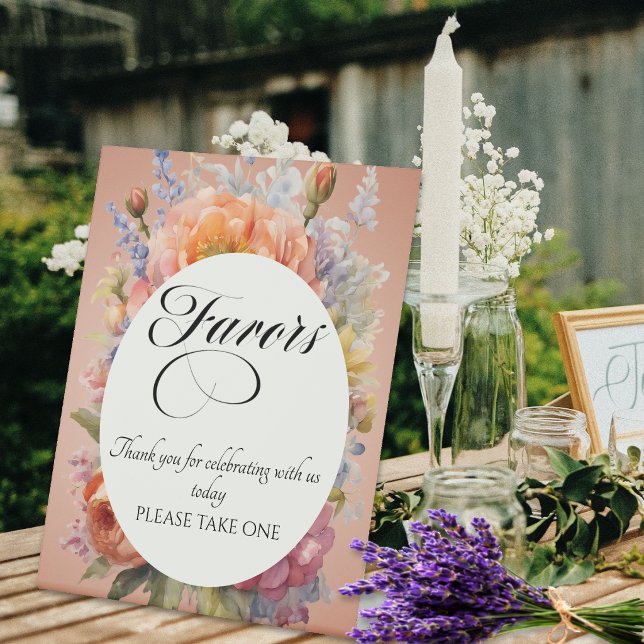 Signe De Table Faveurs de fleurs sauvages - Or rose (Créateur téléchargé)