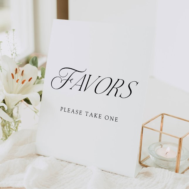 Signe De Table Faveurs de mariage à la typographie élégante moder (Créateur téléchargé)