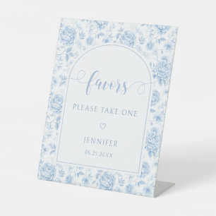 Signe De Table Faveurs de mariage en porcelaine florale bleue pou