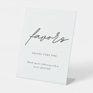 Signe De Table Faveurs de mariage minimalistes
