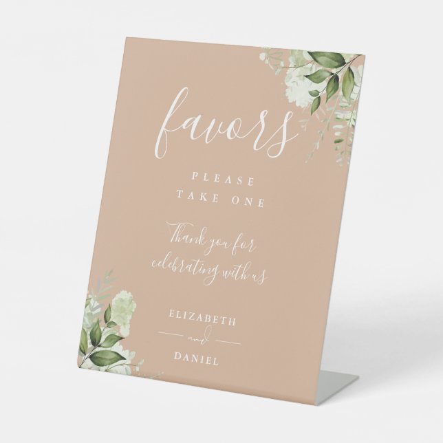 Signe De Table Faveurs de verdure florale si élégante  (Recto)