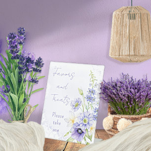 Signe De Table Faveurs et friandises de lavande Boho Wildflower