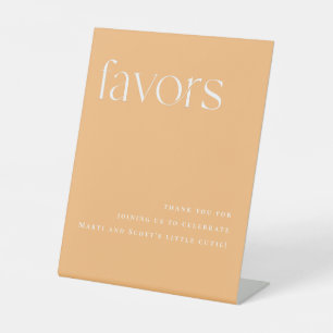 Signe De Table Faveurs minimalistes d'orange douce