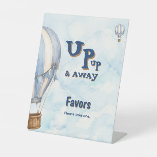 Signe De Table Faveurs Montgolfière Bleue Envolée