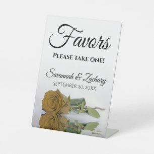 Signe De Table Faveurs Prenez une élégante rose or ochracé Mariag