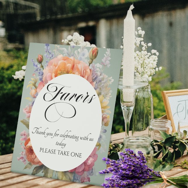 Signe De Table Faveurs Wildflowers - Sauge (Créateur téléchargé)