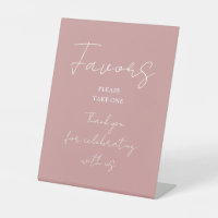 Favoris de script élégant minimaliste rose poussié