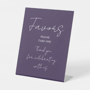 Signe De Table Favoris de script élégant minimaliste violet