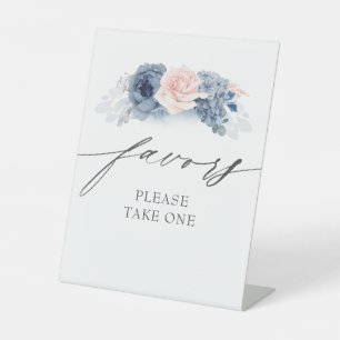 Signe De Table Favoriser S'Il Vous Plaît Prendre Un Dusty Blue Ro