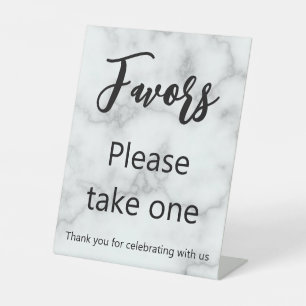 Signe De Table Favoriser S'Il Vous Plaît Prendre Un Merci Marbre