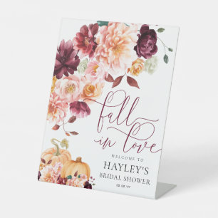 Signe De Table Faye Fall In Love Fête des mariées Affiche de bien