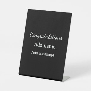 Signe De Table Félicitations ajouter un message de nom simple dip