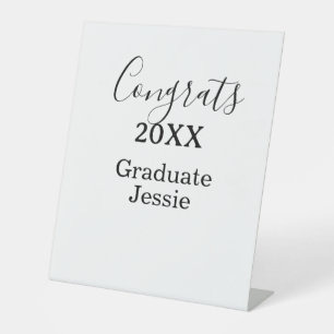 Signe De Table Félicitations de remise de diplômes simples minima
