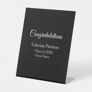 Signe De Table Félicitations diplômé ajouter le nom de l'école si