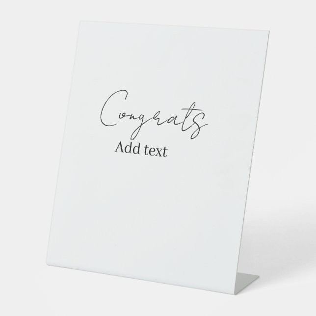 Signe De Table Félicitations diplômé nom date  (Recto)