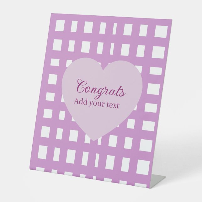Signe De Table Félicitations minimales simples diplôme violet s (Recto)