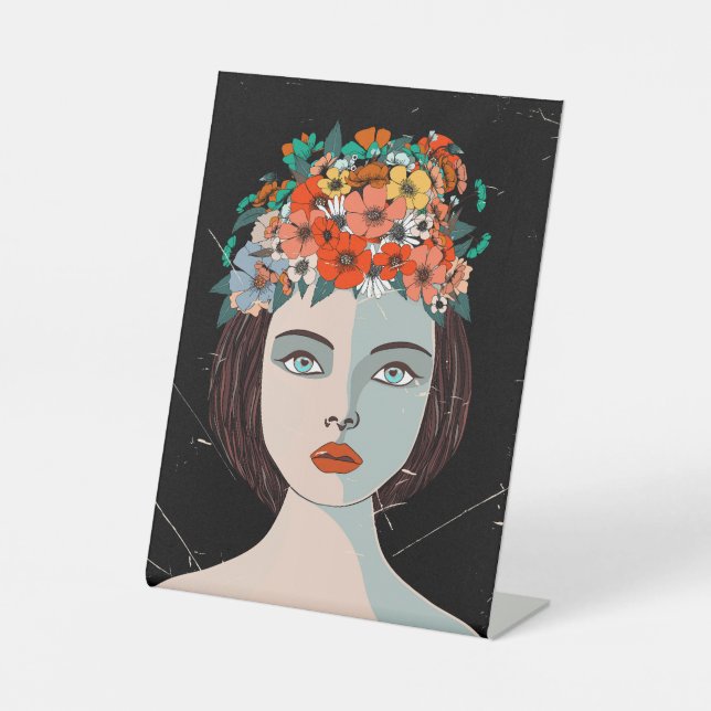 Signe De Table Femme florale (Recto)